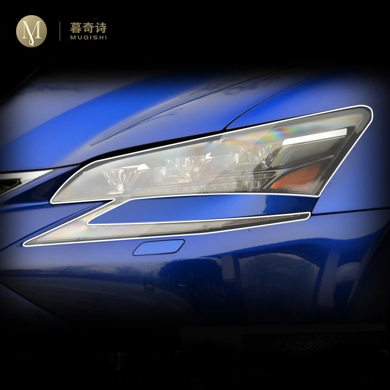 

For Lexus GS 350 450 2016-2023 Car Exterior PPF protective film Headlamp scratch protection TPU transparent film Smoked black