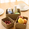 Wicker Storage Basket Picnic Basket Woven Laundry Basket Sundries Organizer Kitchen Fruit Organizer Seaweed Box cesta decorativa 3