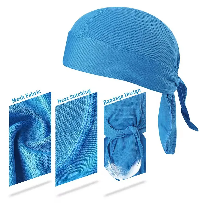 Men's Quick Drying Cycling Sunscreen Durag Headscarf Running Exercise Headscarf Outdoor Sports Brimless Urinal Cap