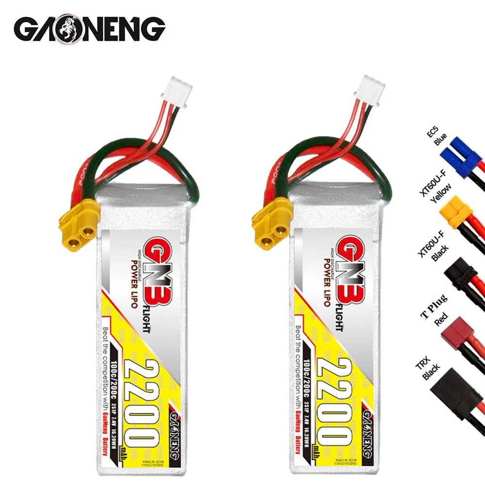 

Max 200c GNB 2s 7,4 v 2200mAh Lipo батарея для RC гоночных автомобилей четыре привода внедорожных запасных частей 7,4 v аккумуляторная батарея