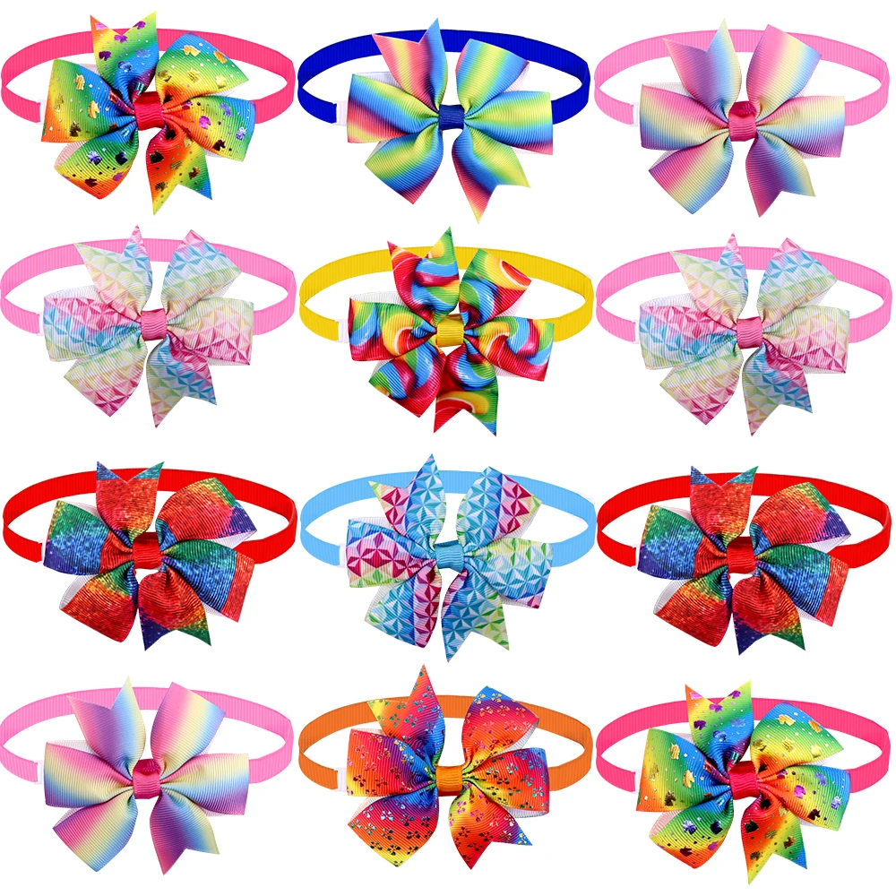 

60 Pet Bowties Pet Dog Grooming Accessories Cat Dog Bow Ties Neckties Adjustable Pet Supplies for Samll-Middle Dogs