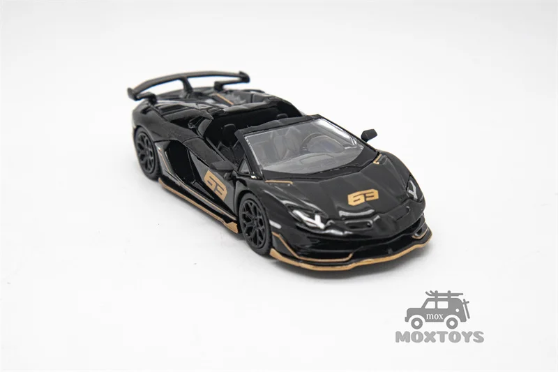 MINI GT 1:64 Aventador SVJ 63 Roadster Nero Aldebaran Black LHD Diecast Model Car 2