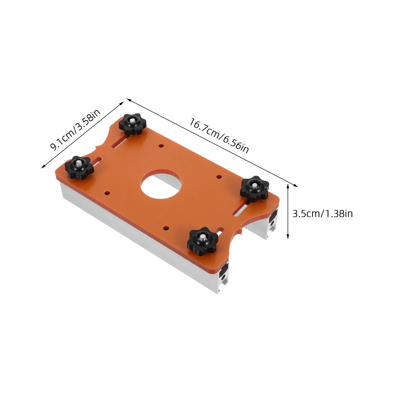 알루미늄 라우터 인서트 플레이트, 정밀 슬로팅 및 엣지 작업을 위한 범용 테이블 마운팅 베이스, 라우터 테이블 상판 인서트
