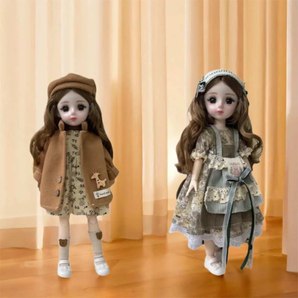1/6 SD 30cm Bjd Doll with Clothes Attractive Eyes with Wig Make Up Princess Dress Up BJD Dolls Long Hair Elegant