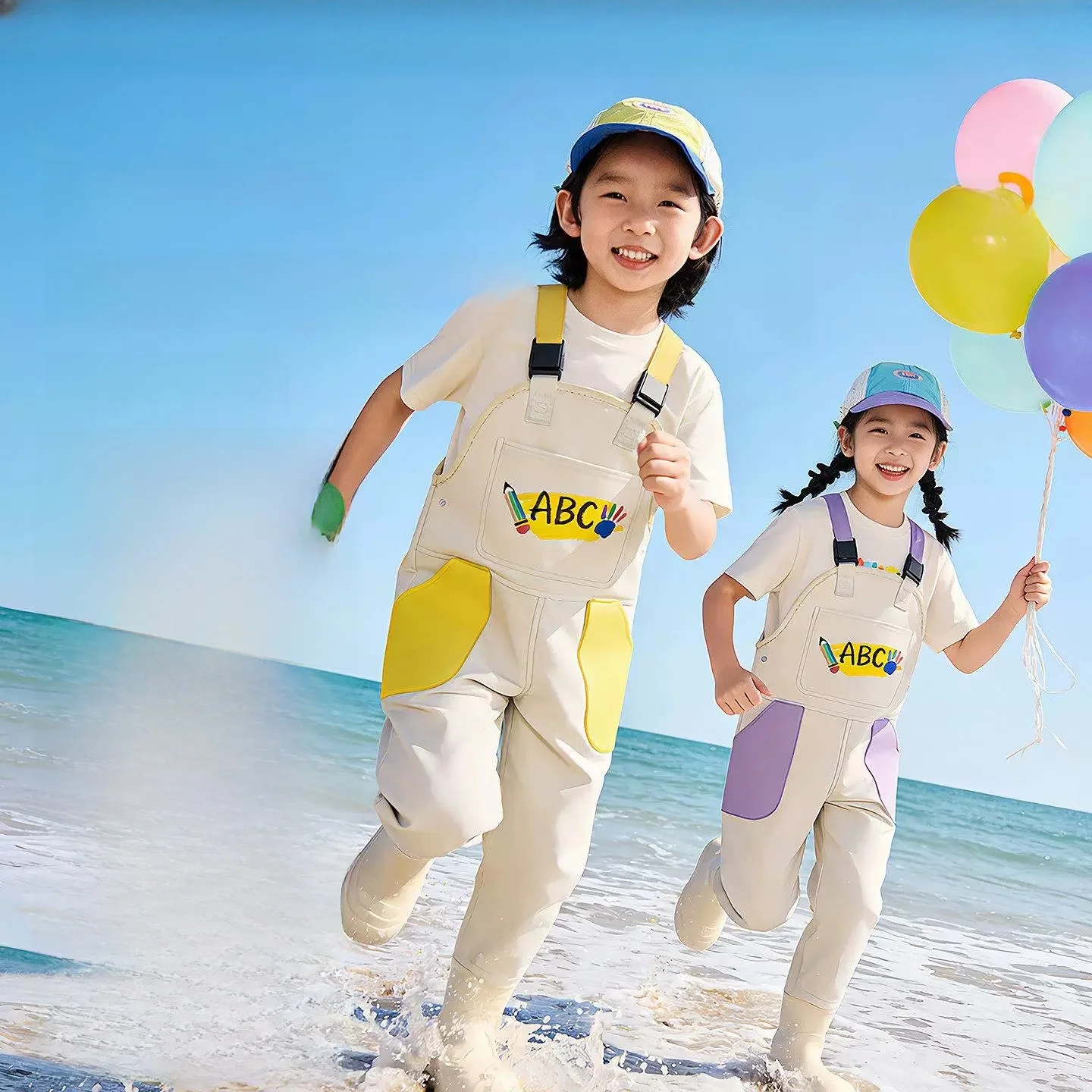 어린이용 방수 작업복 - 계곡 탐험, 물놀이, 해산물 채집, 해변 낚시, 야외 활동에 적합