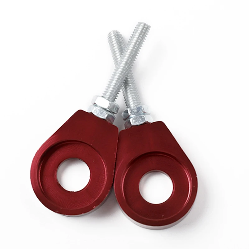 High Quality Rear Axle Hole Chain Tensioner Adjuster 1 Pair 7 Colors Aluminum Chain Tensioner Adjuster Dirt Bike motorcycle chain tensioner pulley