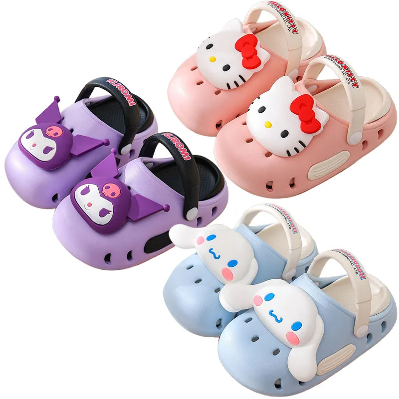 

Sanrios Cinnamoroll Kuromi My Melody HelloKittys Children Summer Indoor Anti Slip Slippers Boys Girls Sandals Beach Shoes