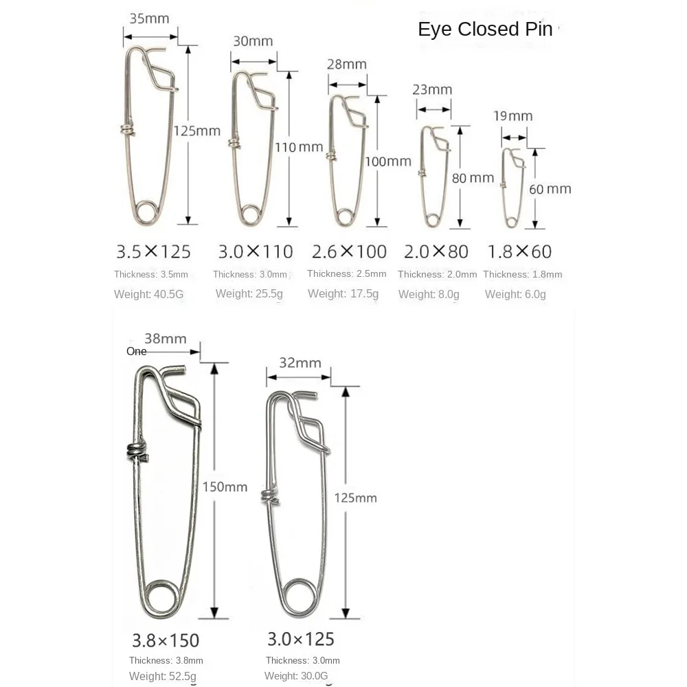 10pcs Corrosion-Resistant Fishing Snap Stainless Steel Branch Hangers fishing Rolling Swivel Sharks Snapper Fishing Connector