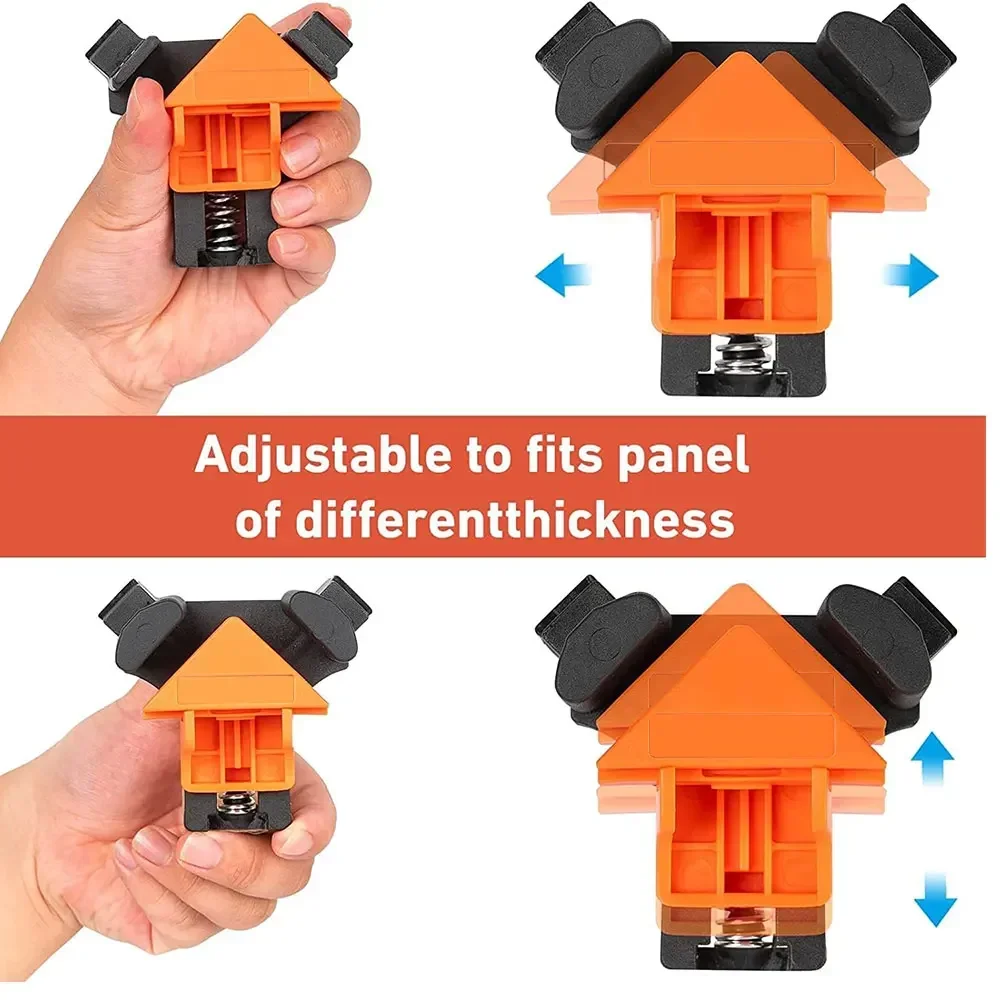 Woodworking Clamps 90 Degree Angle Clamps Woodworking Corner Spring Clip Right Angle Clips Fixer Tools Quick Adjustable Hand Tools Furniture Fixing