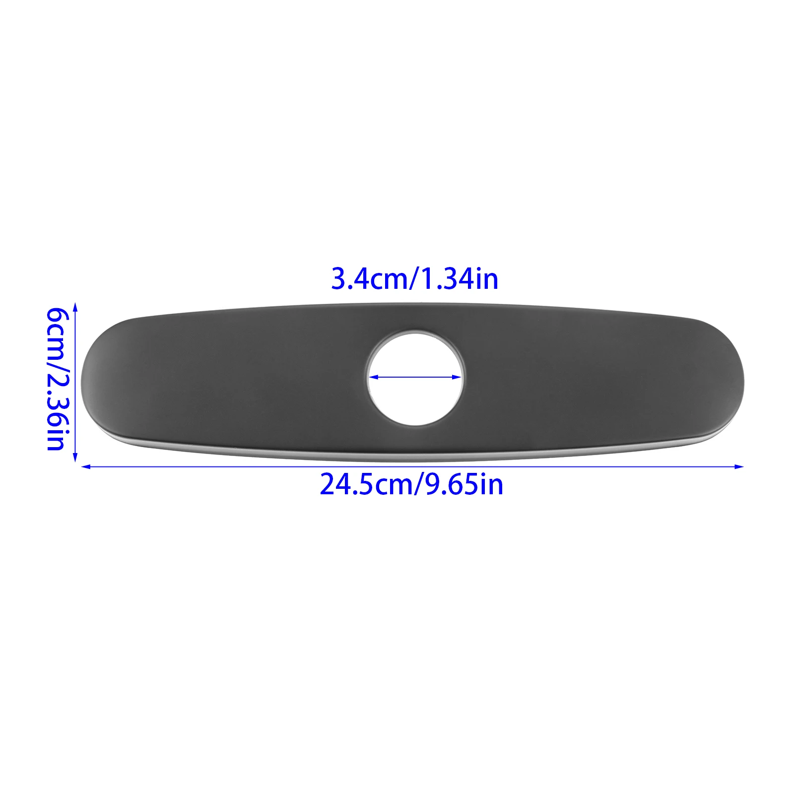 Stainless Steel Deck Plate for Kitchen or Bathroom Sink – Single or Triple Hole Decorative Faucet Cover