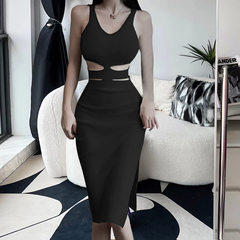 YuooMuoo شيك موضة مثير التفاف الوركين سبليت محبوك...