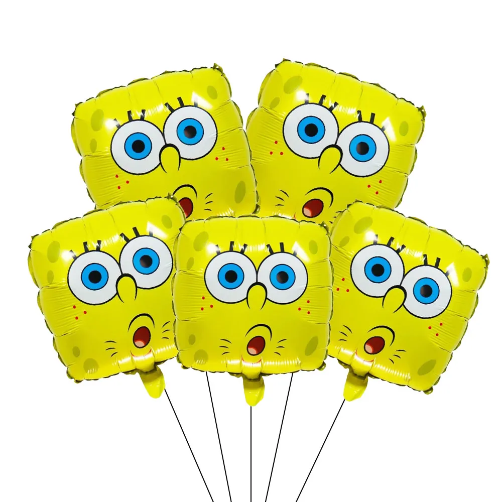 5/8Pcs SpongeBob Cartoon Ballon Set Geburtstag Party Luftballons aluminium folie Ballons Junge Mädchen Baby Shower Party liefert Geschenke – Detail 7