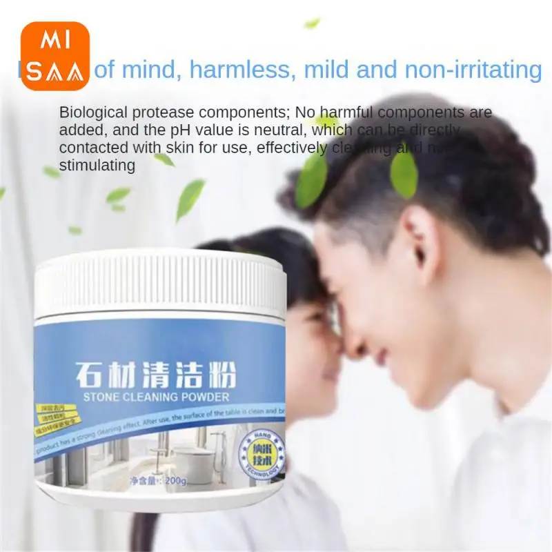 Oil Stain Remover All-purpose Hot White Powder 7x6x6cm Solid Powder Cleaning Supply Safe Cleaning Agent Purified Powerful 200g