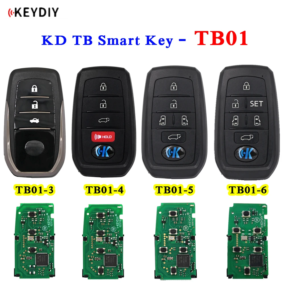 

KEYDIY TB01 KD TB Smart Key Prox Remote Control with 8A Chip for Toyota Corolla Camry&Lexus Support 2110 0010 0410 0020 F43