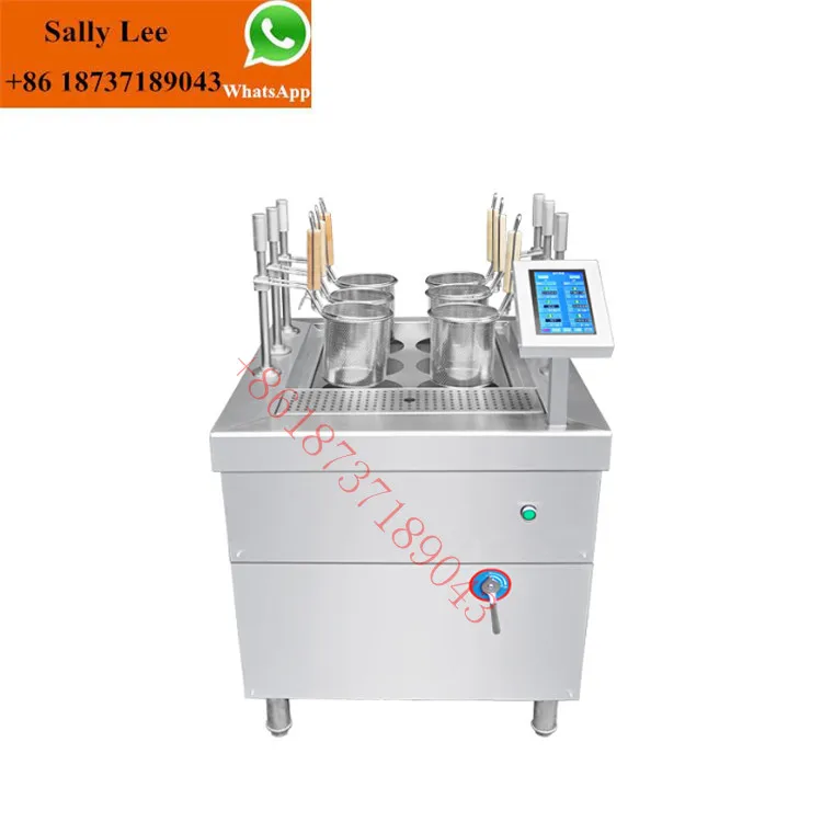 Automatic Noodle Cooker Commercial Electric Boiled Noodles 6 Heads Smart Automatic Lift Noodle Cooking Machine