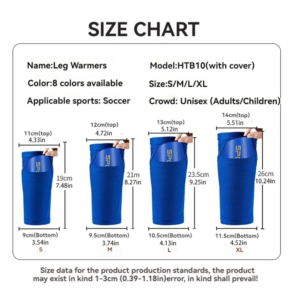 Soccer Shin Guard Training Leg Sleeves Sock Football Crashproof Calf Protector Nylon Shin Protector Pocket 1Pair Men Women soccer shin guards shin guard pads