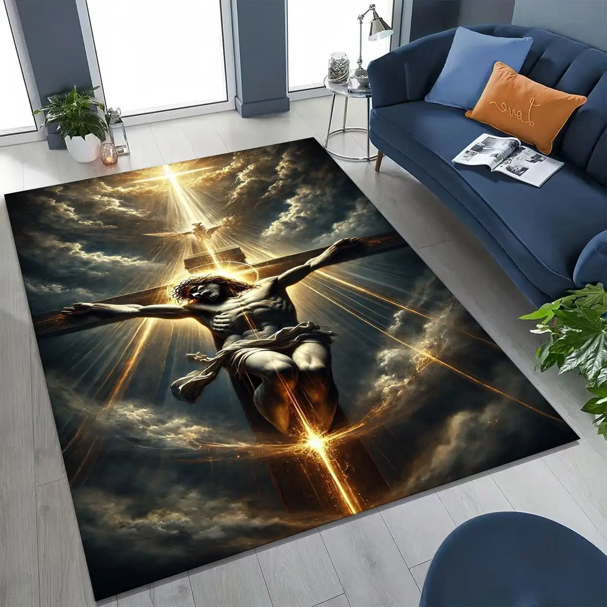 New Belief Cross Holy Bible Pray Jesus Rug for Bedroom Living Room Sofa ...
