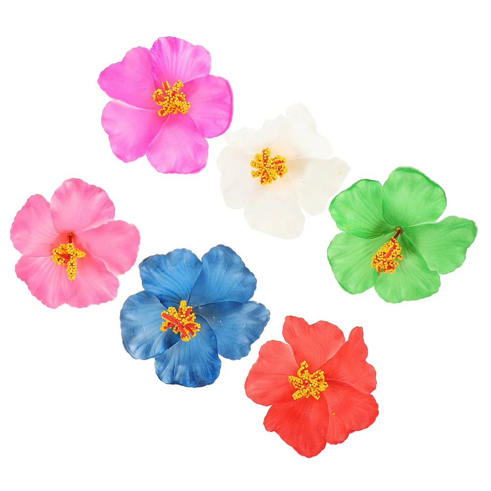 

6pcs/9pcs Colorful Flower Hair Clips For Women Girls Hairpins Egg Flower Barrette Hawaiian Wedding Party Accessories