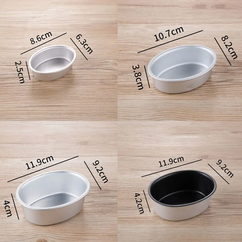 Easy Non-stick Bakeware Aluminum Alloy Oval Shape Cake Mold Baking Accessories Homemade Bread - 6