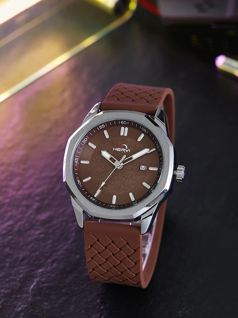 Men Women Watch Male Quartz Wristwatch Sports Silicone Strap