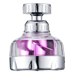 Rotatable 360° Water-Saving Swivel Faucet Aerator & Shower Bubbler Adapter (Rose Red)