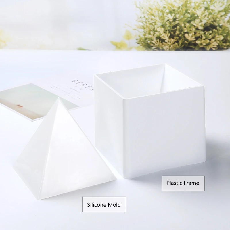 Y4QE 12cm Pyramid Epoxy Resin Mold Handmade Ornaments Silicone Mould DIY Crafts Mold