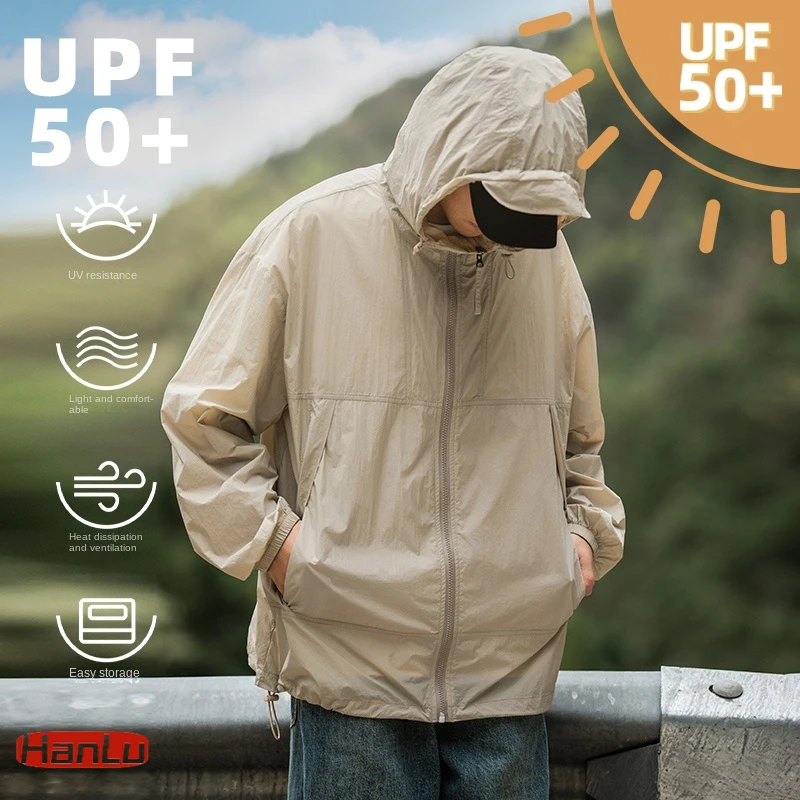 Hiking Protection Jacket Fishing Camping Trendy Coats Men's Women's Clothing Protection UV Hood Zip Sun Jacket 2023 Summer New welding flame retardant hood protective caps head protection hood for women men