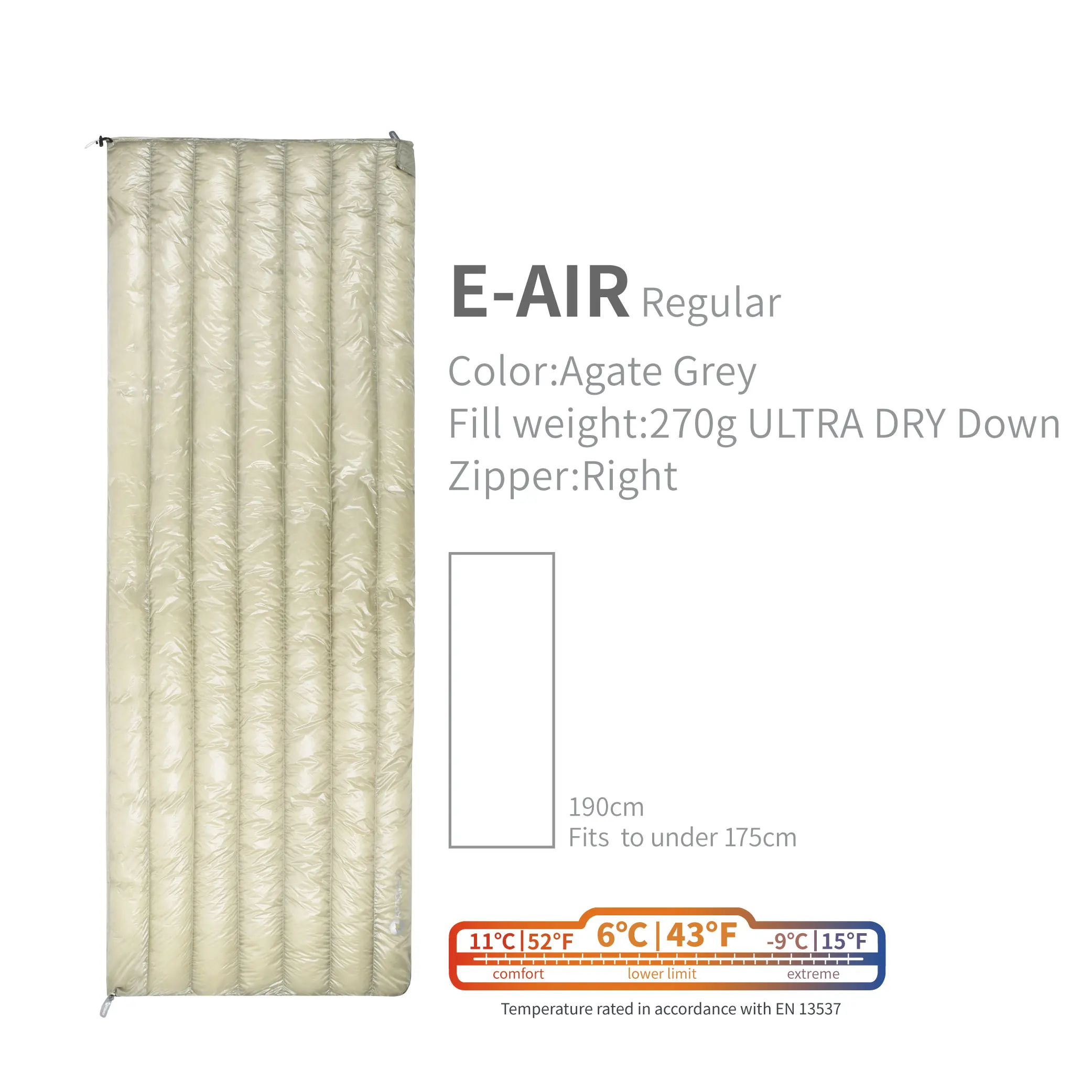 Aegismax-超乾式超軽量寝袋、空気-キルト、10d、6度、800fp