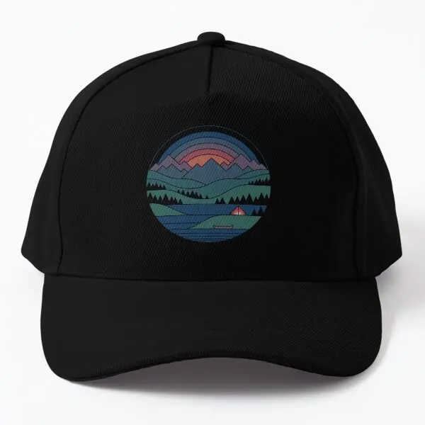 

The Lake At Twilight Baseball Cap Hat Casquette Outdoor Black Sun Bonnet Sport Casual Hip Hop Summer Spring Fish Solid Color