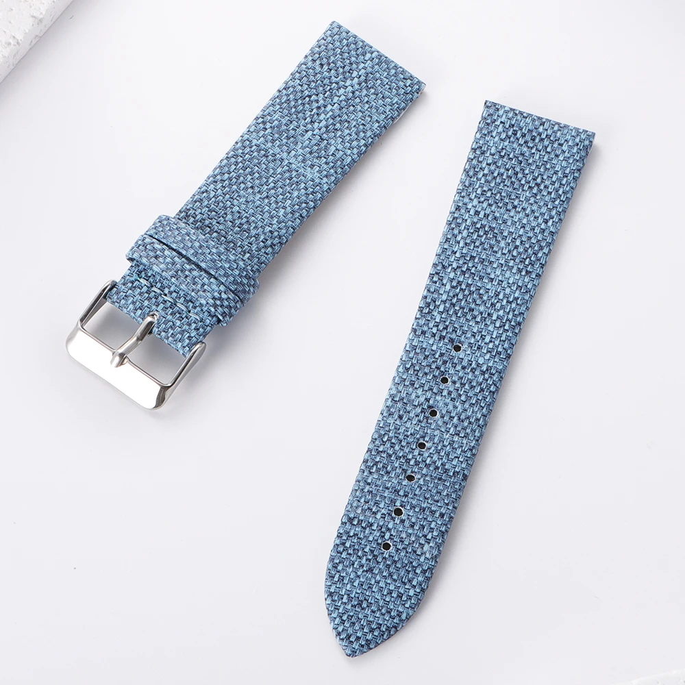 Cowboy Pattern Canvas Leather Watchband - Unisex Sport Watch Strap Accessories
