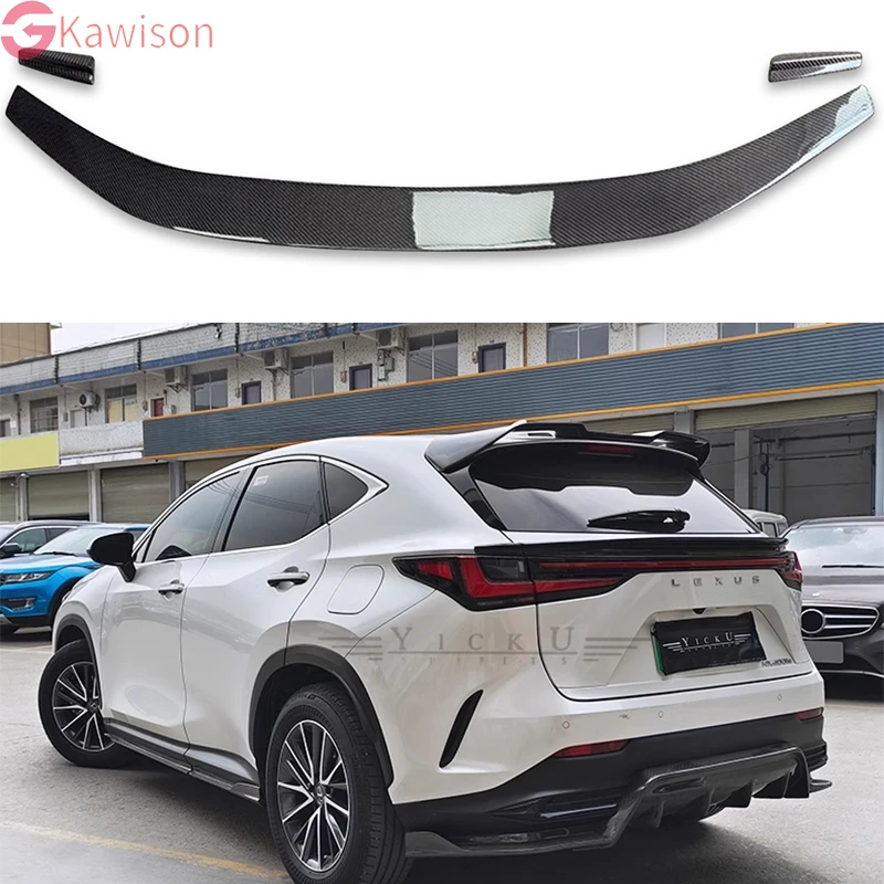 

Carbon Fiber CAR REAR WING TRUNK LIP SPOILER FOR LEXUS NX NX200 NX200t NX300h 2015 2016 2017 2018 Roof Spoiler