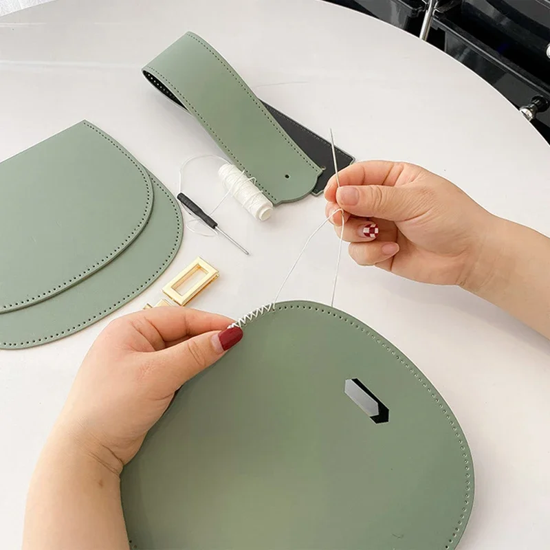 Accessories DIY Hand Stitching Bag Set Making Kit Handmade Leather Handbag Sewing Saddle Bag With Shoulder Strap for Women