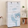 5-Layer Plastic Dresser for Kids, 6 Drawers with Locks, Polar Bear Design Home Storage for Bedroom, Living Room 3