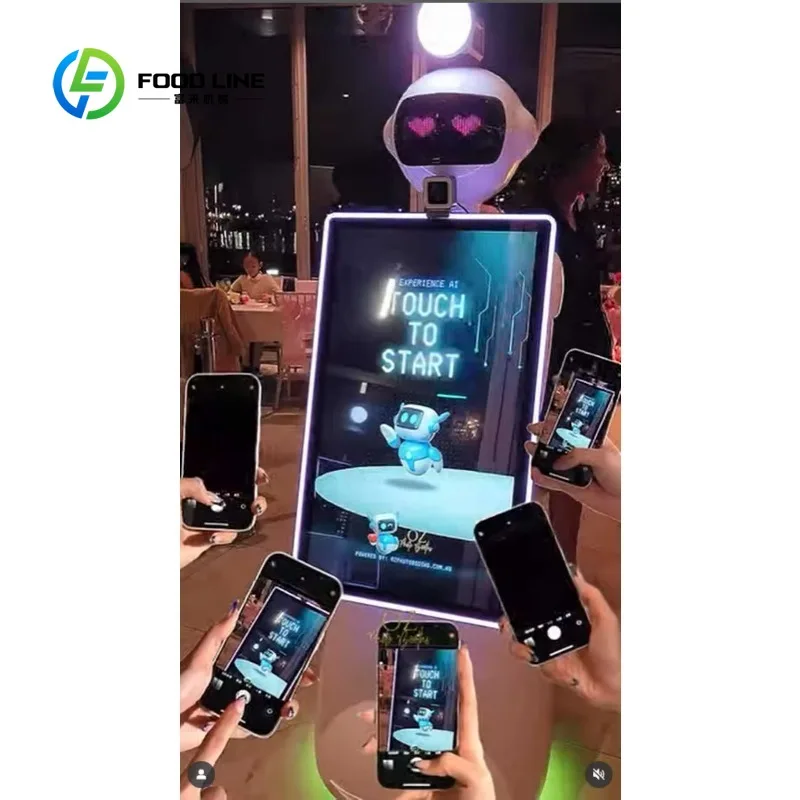 맞춤형 로밍 포토 로봇 키트, 32인치 화면 AI 셀카 촬영 로봇 장치 (파티, 결혼식 행사용)