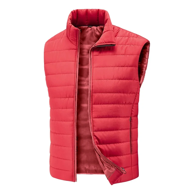 Animal Game Outdoor Men's Casual Vest Jacket Lightweight Sleeveless Zipper Coat Warm Outerwear Down Vest with Pockets Work Coats