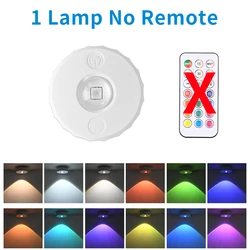 Rechargeable LED RGB Night Light with Wireless Remote Control (1 Lamp No Remote)