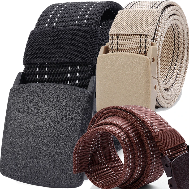 S For Men Men's Ratchet Belt - Automatic Slide Buckle Nylon Web