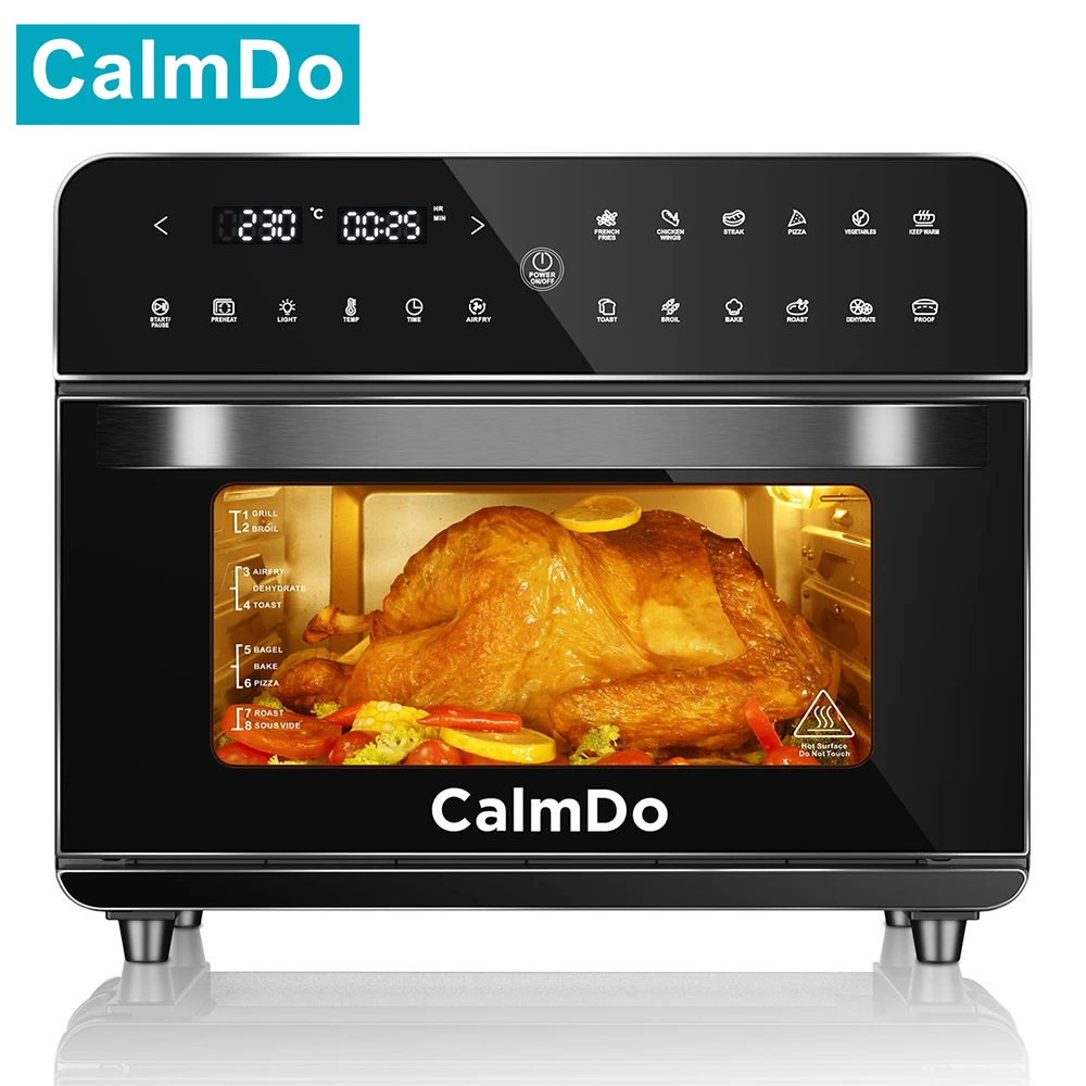 Calmdo 1800w 25l Smart Air Fryer Oven Toaster Rotisserie Dehydrator