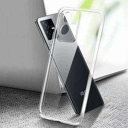 Premium Transparent Soft TPU Silicone Phone Back Case Cover for IQOO Z6 Pro (Clear)