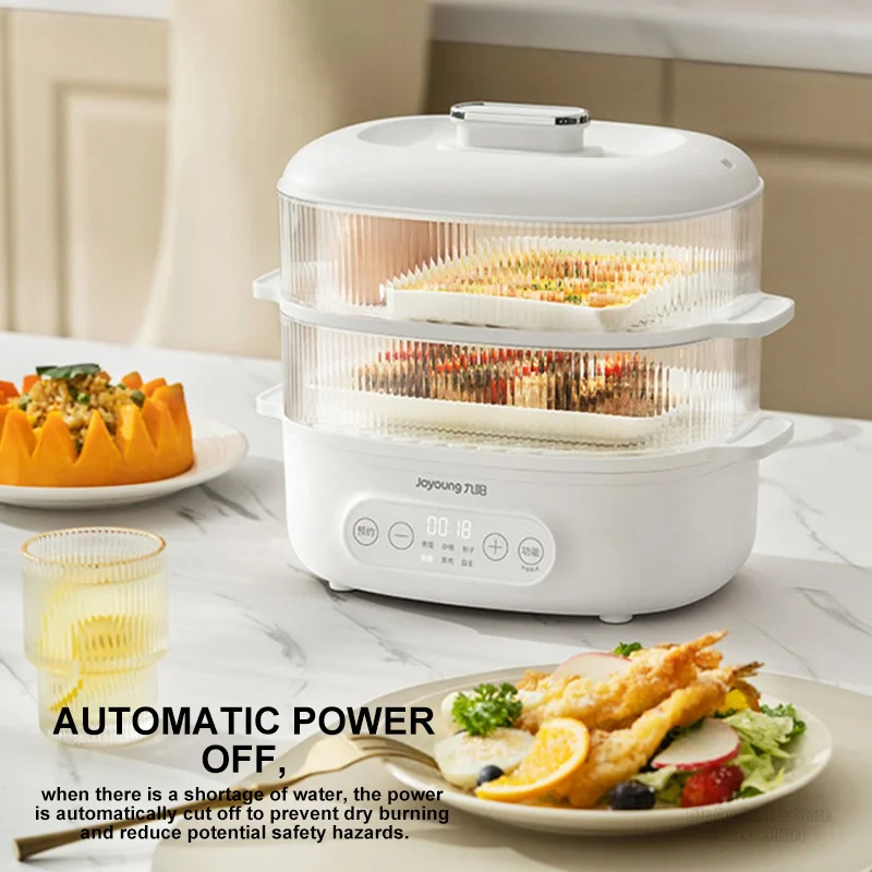 Joyoung Electric Steamer 5.6L Household Multi Steamer 600W Heating Touch Panel Automatic Power Off 12H Appointment ZD18-GE550