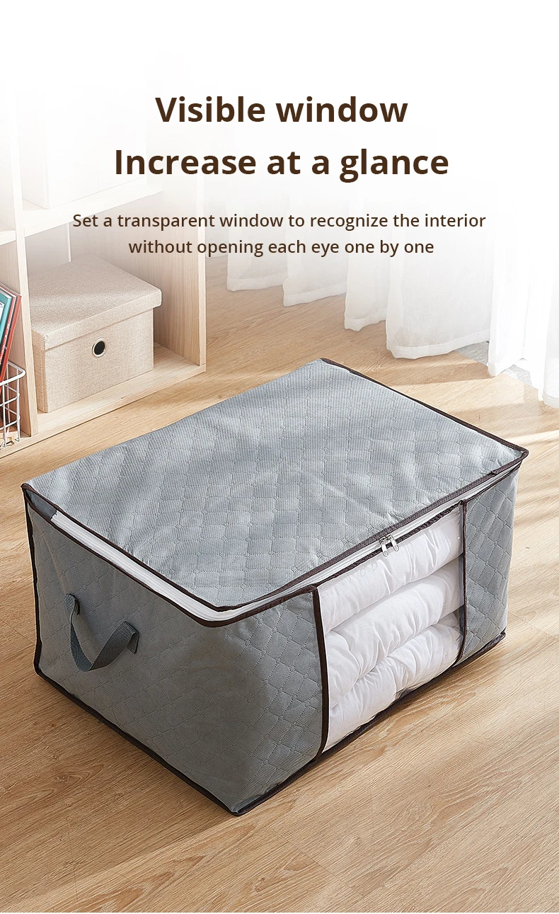 Description Picture 5 of item6pcs/set Clothes Storage Bags Upgraded Foldable Fabric Storage Bags Storage Containers For Organizing Bedroom