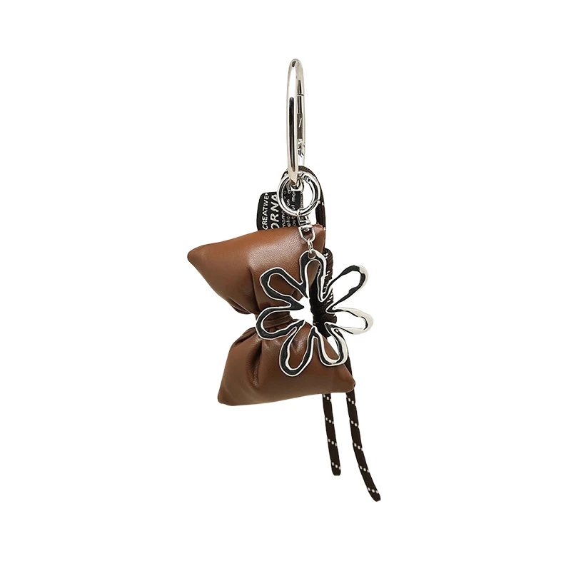Fashionable Heart Leather Rope Keychain Cherry Bow Y2K Bag Pendant Ornaments Mobile Phone Lanyard Gifts Bag Accessories