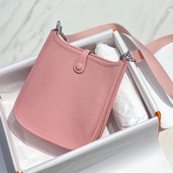 2023 New Trendy Shoulder Bucket Bags Women Calfskin Designer Handbags Togo Real Leather Ladies Mini Crossbody Bag