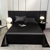 Luxury Satin Flat Sheet, Solid Color Bedsheet, Soft, Comfortable, Single, Double, Twin, King Size Bedding 230x250cm/180x230cm 1