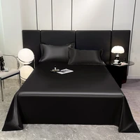 Luxury Satin Flat Sheet, Solid Color Bedsheet, Soft, Comfortable, Single, Double, Twin, King Size Bedding 230x250cm/180x230cm 1