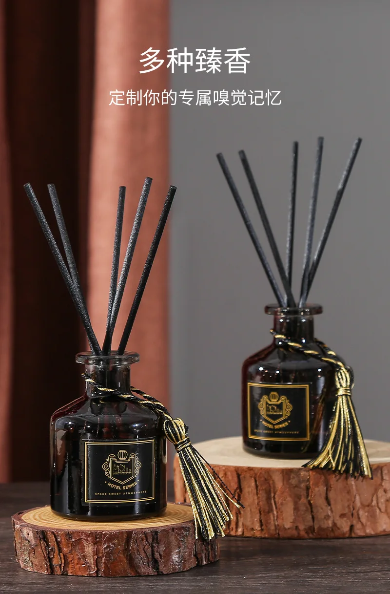 50ml Household Indoor Toilet Deodorant Aromatherapy Bottle Reed Diffuser Set Rattan Dried Flower Lasting Fresh Air Fragrance Set