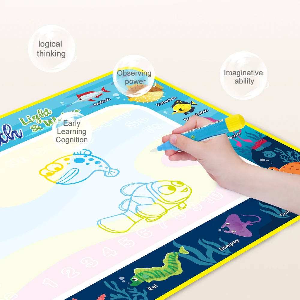 No-Ink Mess-Free Water Doodle Drawing Mat - Educational Toys for