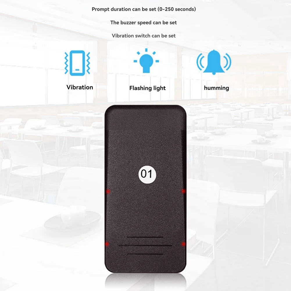 무선 레스토랑 호출 시스템 16개 코스터 버저 진동벨 수신기 (푸드트럭, 바, 커피숍용) EU P