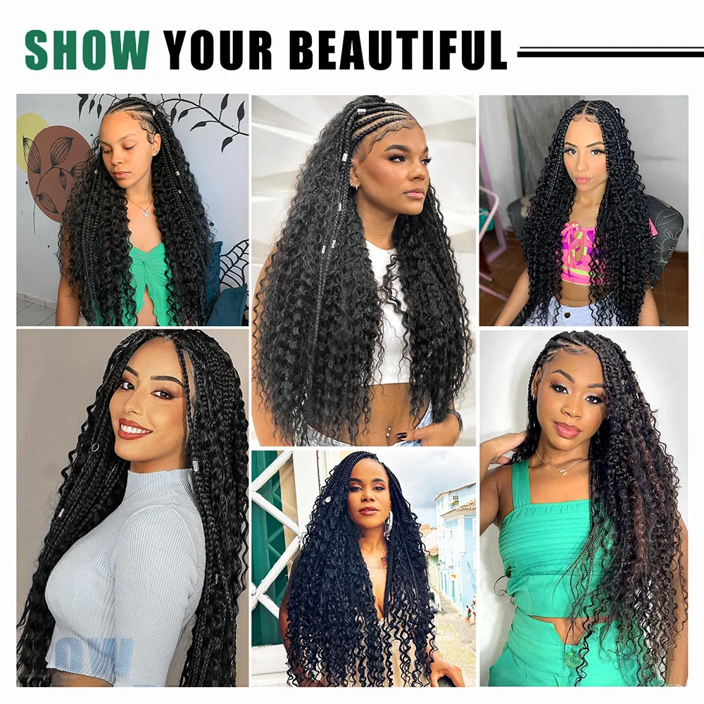 Bulk Human Braiding Hair for Boho Braids Human Hair 100% Burmese Curly Knotless Deep Wave Bohemian Bundles Extensions 6
