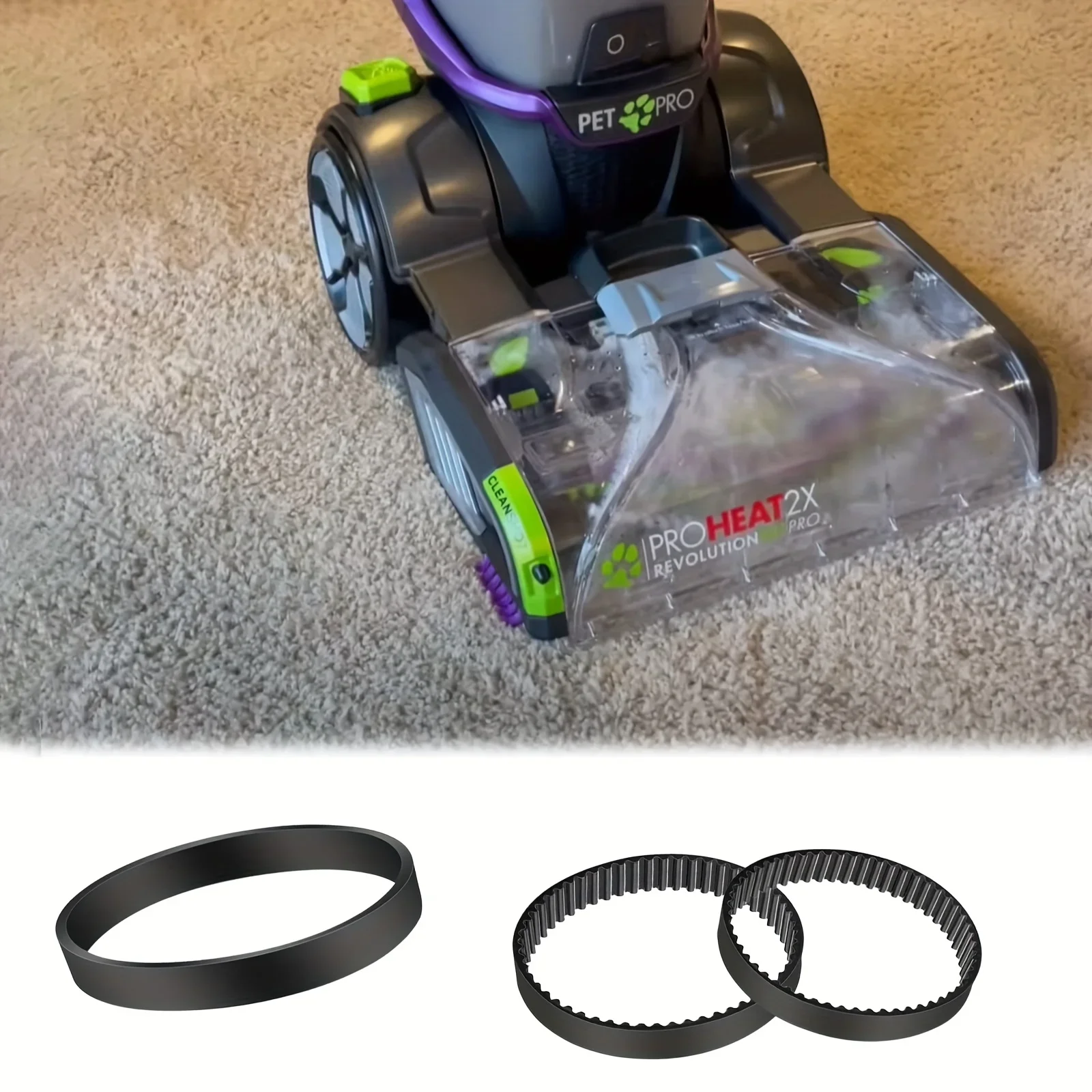 Replacement Belt Set for Bissell ProHeat 2X Revolution Pet Carpet